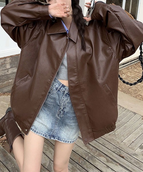 gossip!ロサンゼルス ジャケット テーラードジャケット Y2K PUレザー