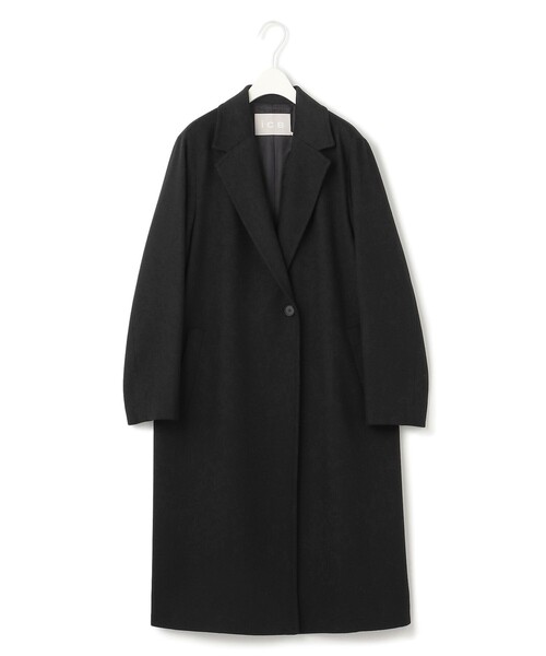 ICB（アイシービー） コート チェスターコート ウールカシミヤメルトン