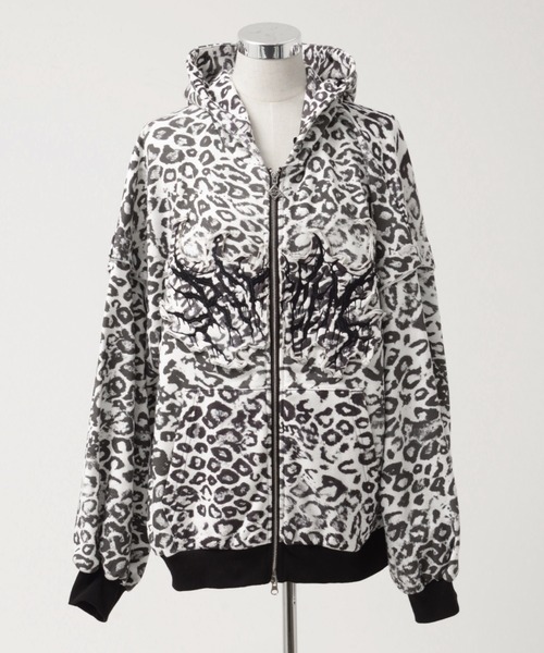 REFLEM（レフレム） パーカー 「REFLEM/レフレム」ファー付き総柄ZIP