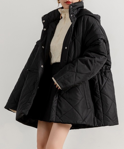 DAY CLOSET ベスト ジレ レディース 2WAYドローコードキルティング