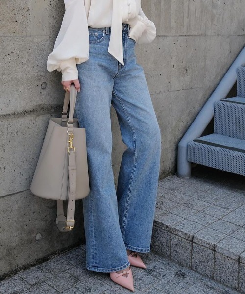 anuans（アニュアンス） ジーンズ デニム デニムパンツ Wide leg denim