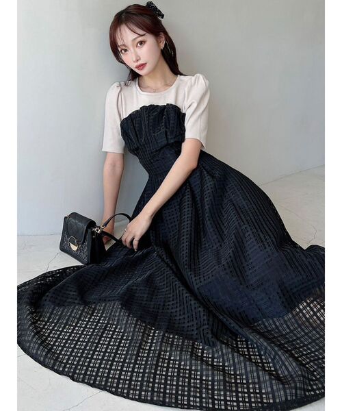 RESEXXY（リゼクシー） ワンピース バルーンヘムドッキングワンピース