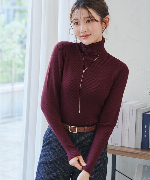 Tiaclasse ニット セーター リブタートルニット レディース : ZOZOTOWN