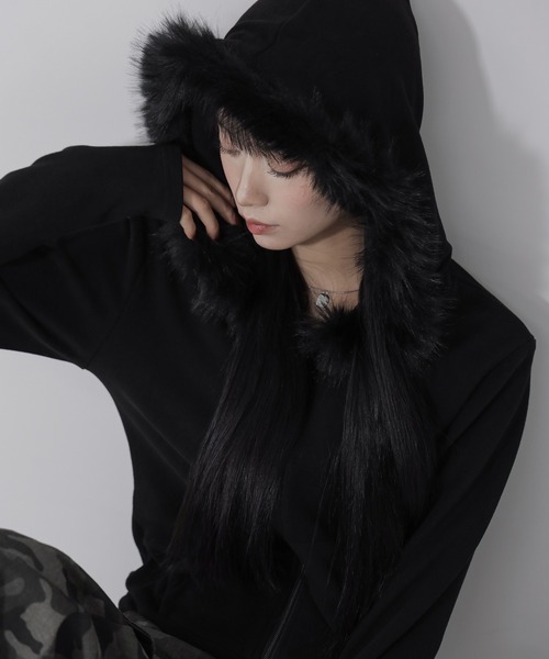 me+em select（ミームセレクト） パーカー 「 3color 」ファーフード