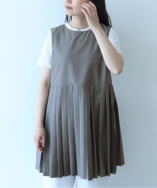 bulle de savon（ビュルデサボン） ベスト ジレ T/R プリーツベスト