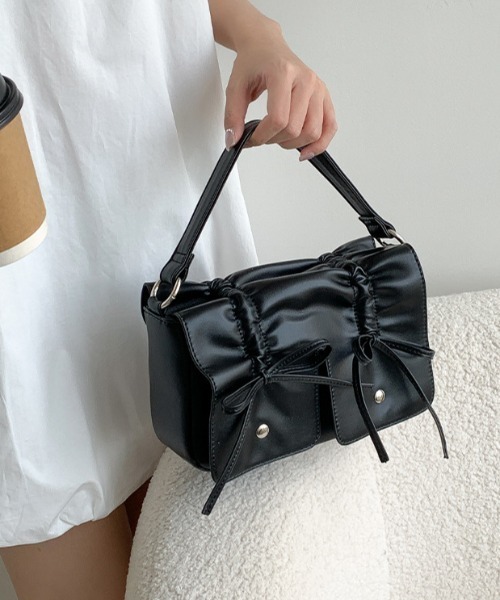 LACーVERT ショルダーバッグ バッグ 2WAYリボンギャザーショルダー