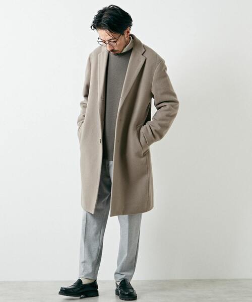 MEN'S MELROSE チェスターコート コート SUPER110'S ビーバー