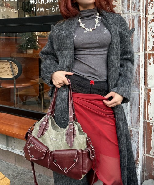 FREE STYLISTS ショルダーバッグ バッグ Y2K レトロ アウトポケットBAG