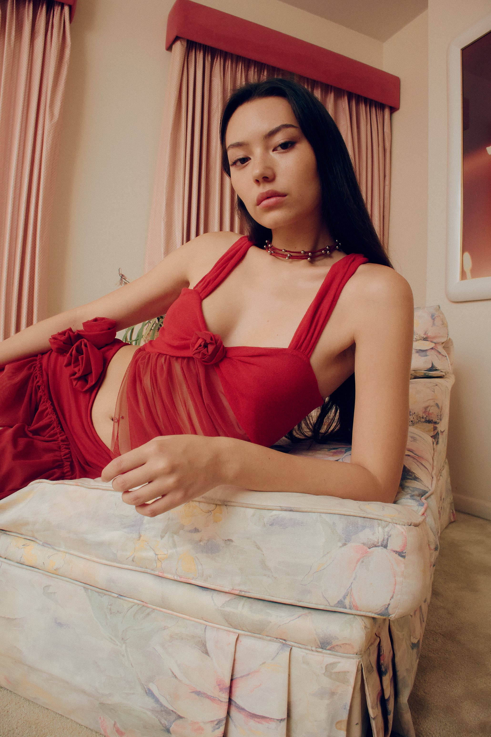 Red Talk Flower Top - ZEMETA