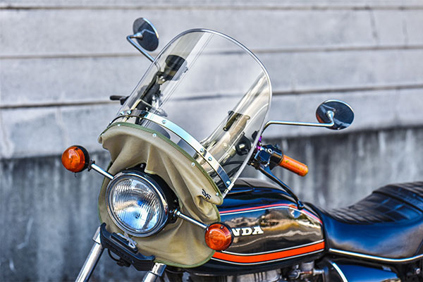 サンパチ風防 クリア/昭和布タレ | 旧車バイクカスタムパーツのゼット