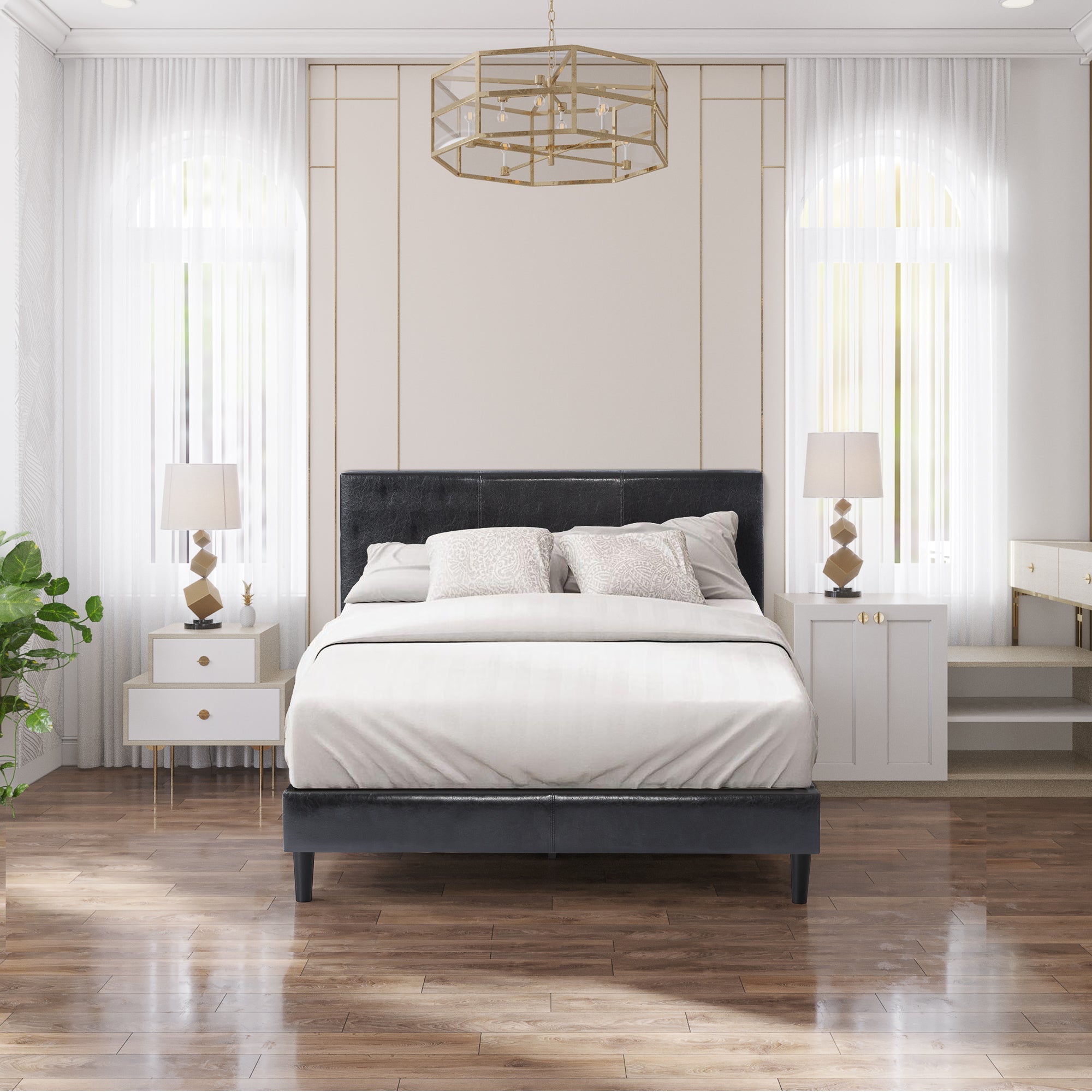 Jade レザーベッドフレーム ヘッドボード付 | 【公式】ZINUS（ジヌス