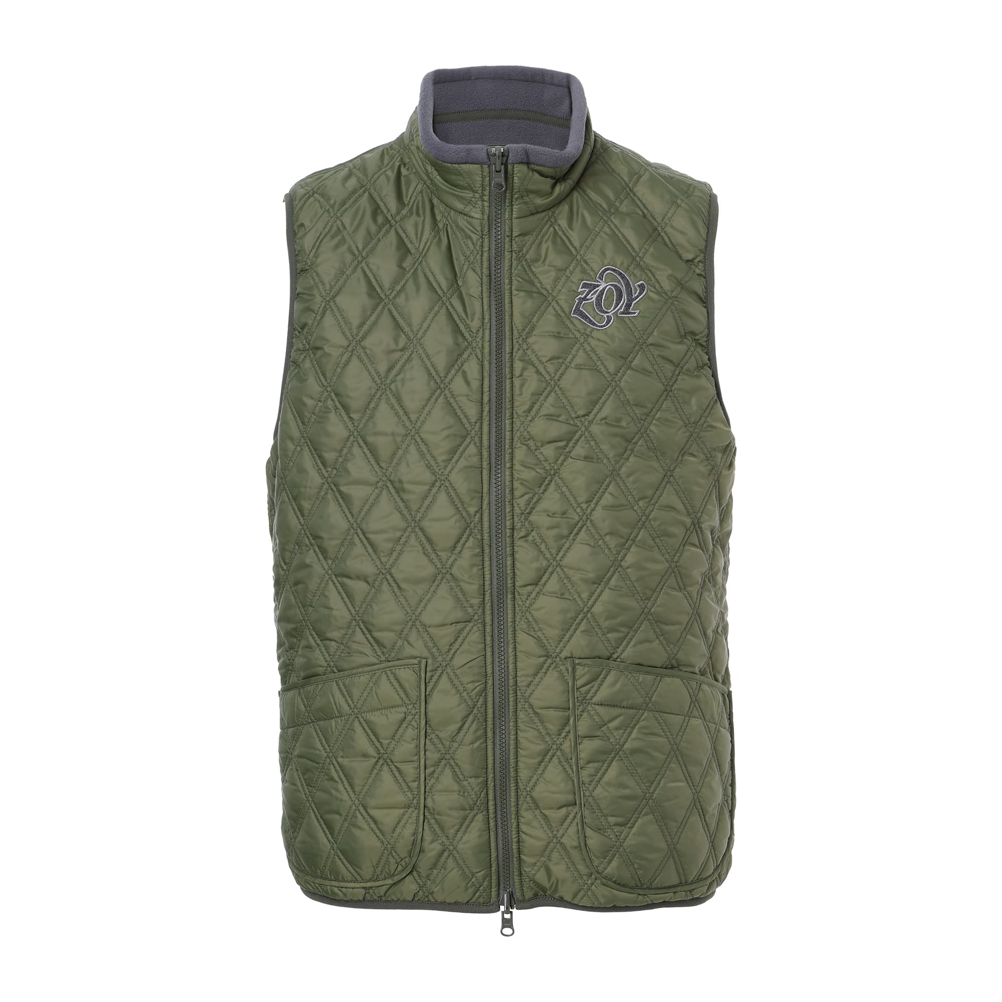 MEN ハイデンスタフタキルト リバーシブルベスト ブラウン