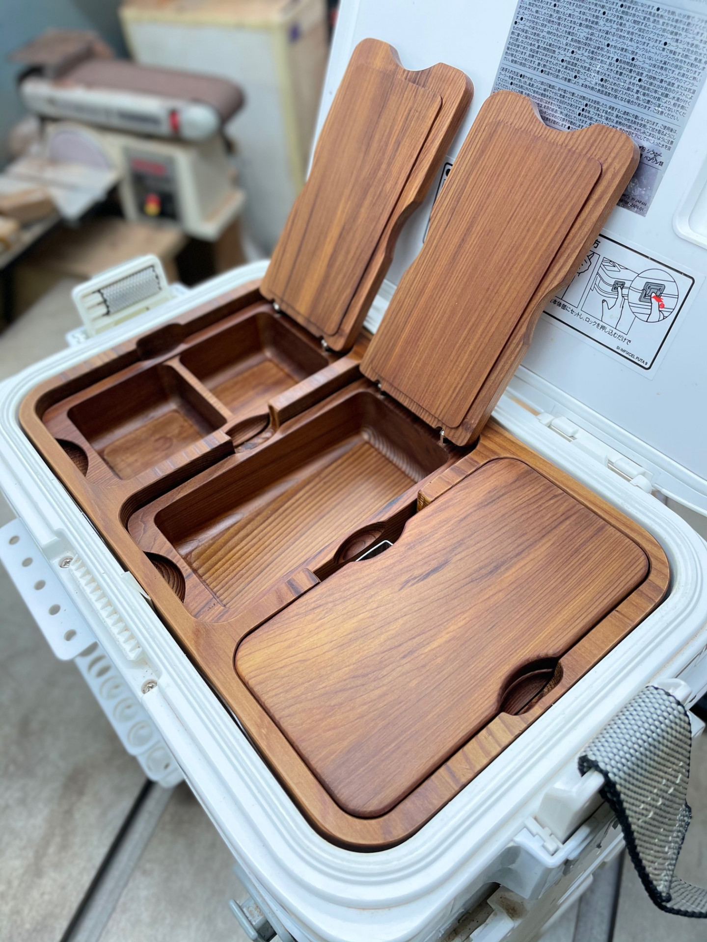 木製キス釣り用餌箱3箱ｾｯﾄ 木枠付 ｼﾏﾉﾌｨｸｾﾙｻｰﾌ9L用 納期約3カ月