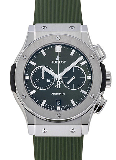 ウブロ クラシック フュージョン クロノグラフ チタニウム グリーン