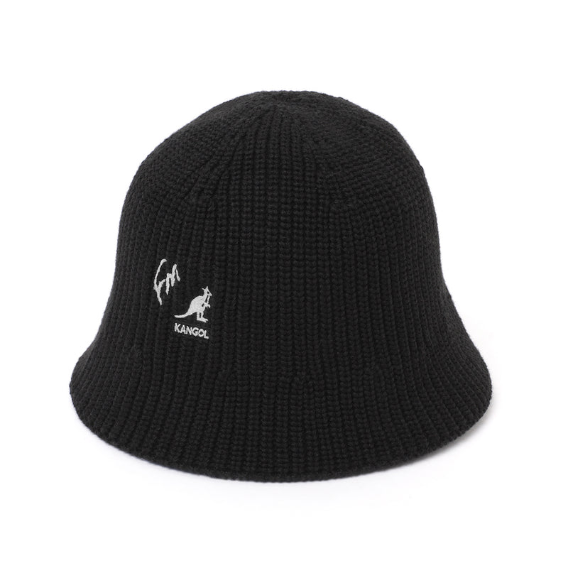 KANGOL × GADORO Bucket Hat - BLACK × WHITE