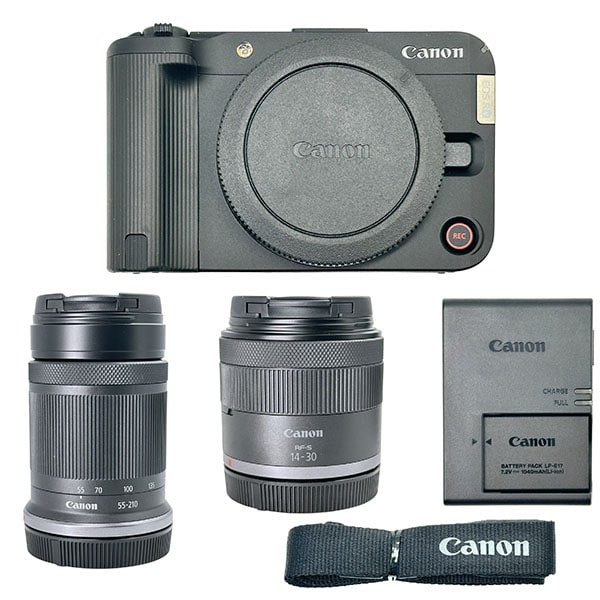 キヤノン ミラーレス一眼カメラ EOS Kiss M ブラック レンズキット(EF