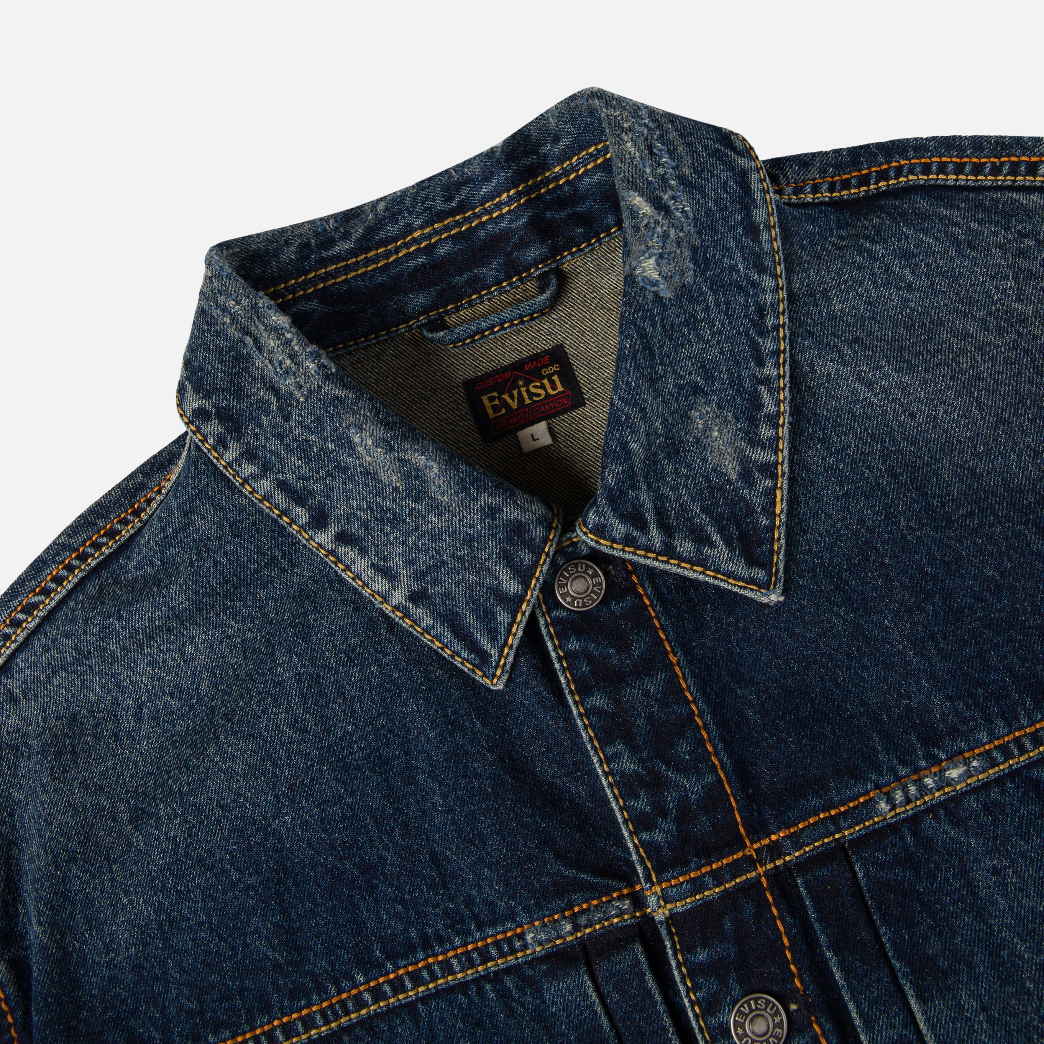 EVISU X GDC WASHED TYPE 2 DENIM JACKET