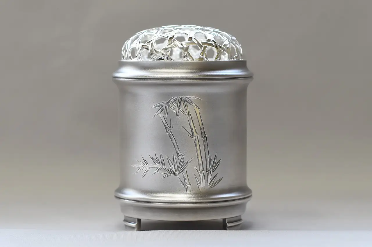 銀製香炉『竹』 ｜ 内藤銀器製作所