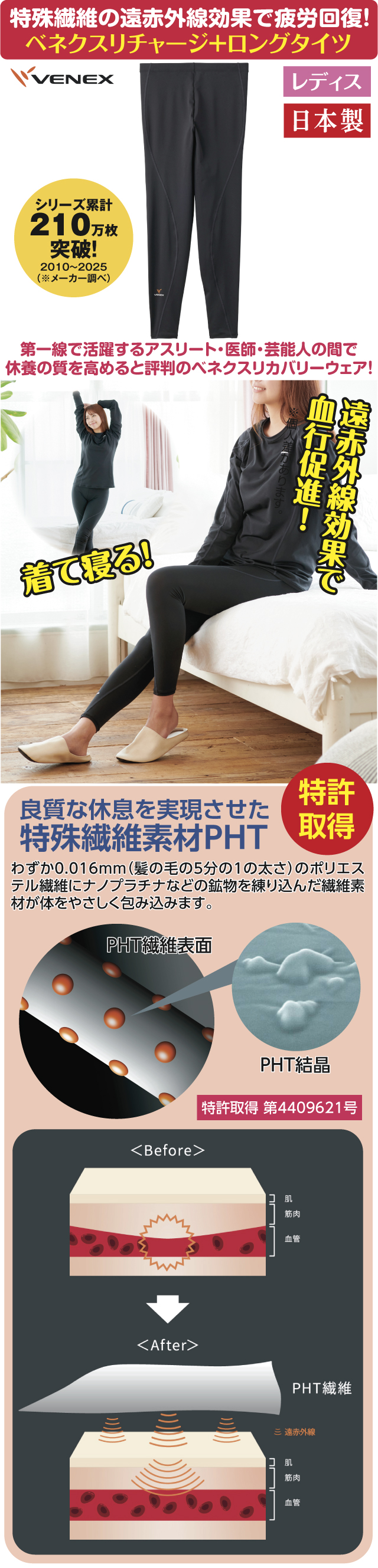 ベネクスリチャージ＋ロングタイツ レディス│身近な優れものショップ