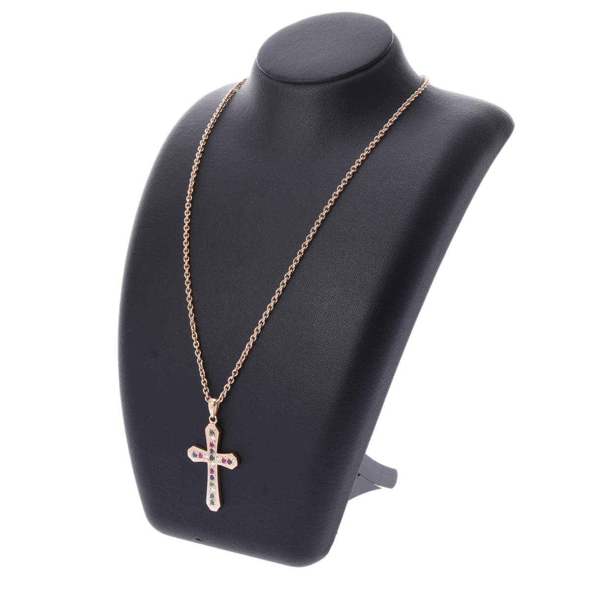 シンパシーオブソウル クロスネックレス 色石 ダイヤ ユニセックス K18