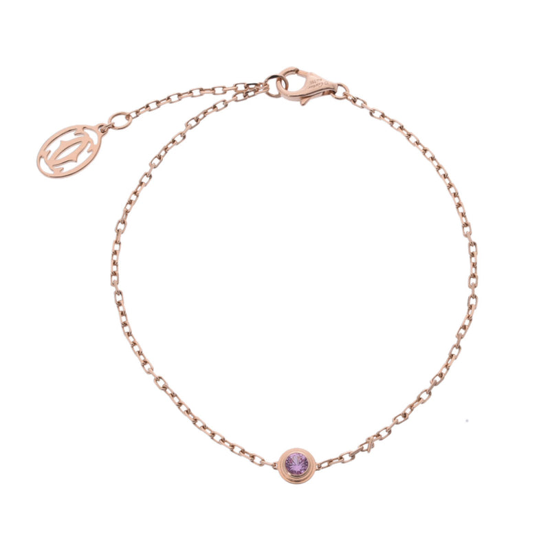 カルティエ ダムールブレスレット ピンクサファイヤ レディース K18