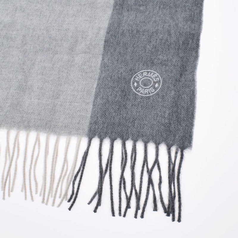 エルメスサマーブロック グレー/ライトグレー ユニセックス マフラー