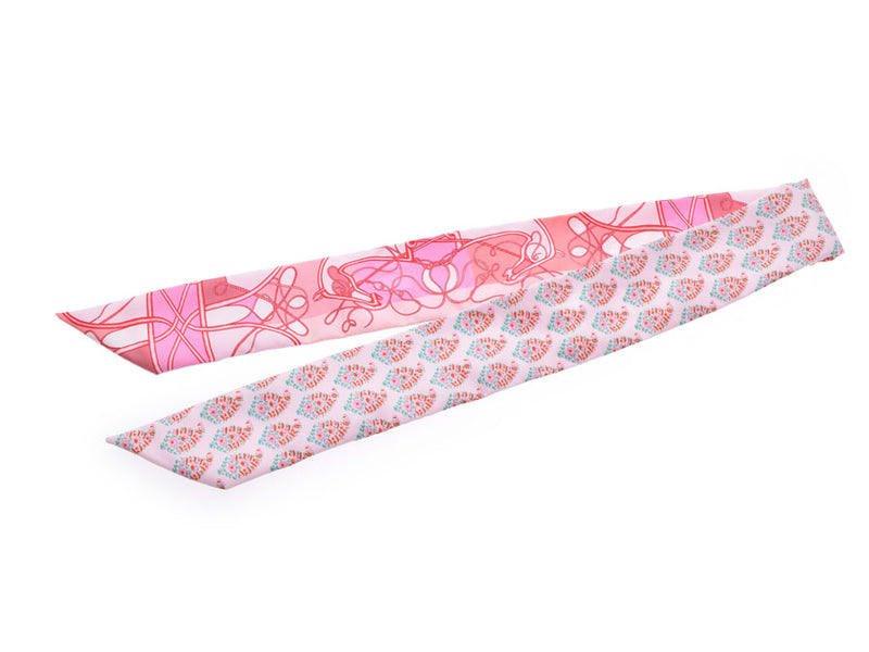 エルメス ツイリー ピンク レディース シルク100％ 未使用 美品 HERMES