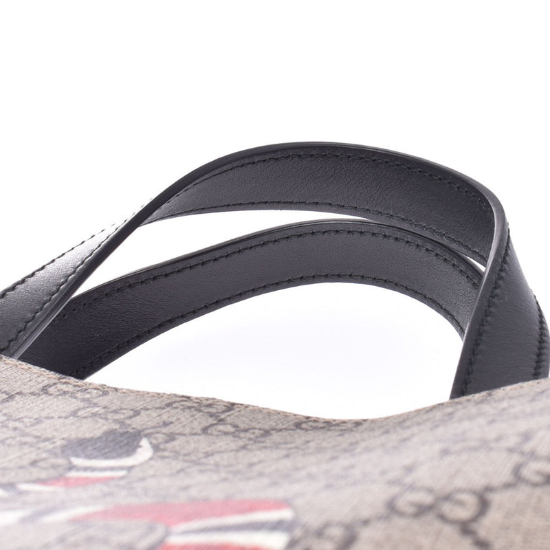 グッチGGスプリーム 2WAYバッグ キングスネーク ベージュ/黒 ユニ