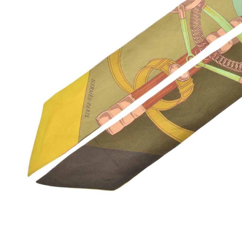 エルメスツイリー 黄金の拍車/EPERON D'or 緑系 レディース シルク