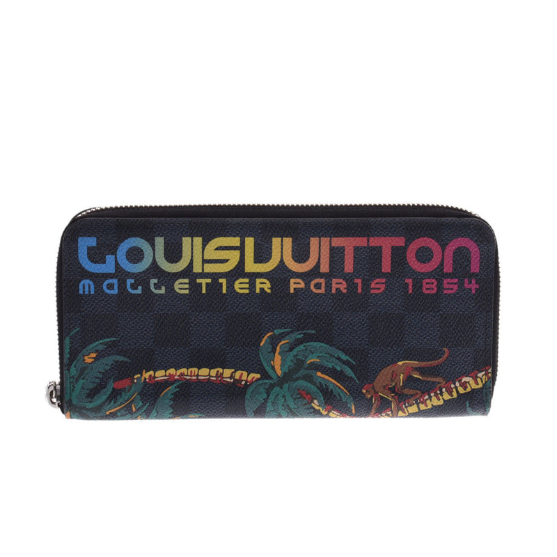 ルイヴィトンコバルト ジッピーヴェルティカル 14137 青/マルチカラー