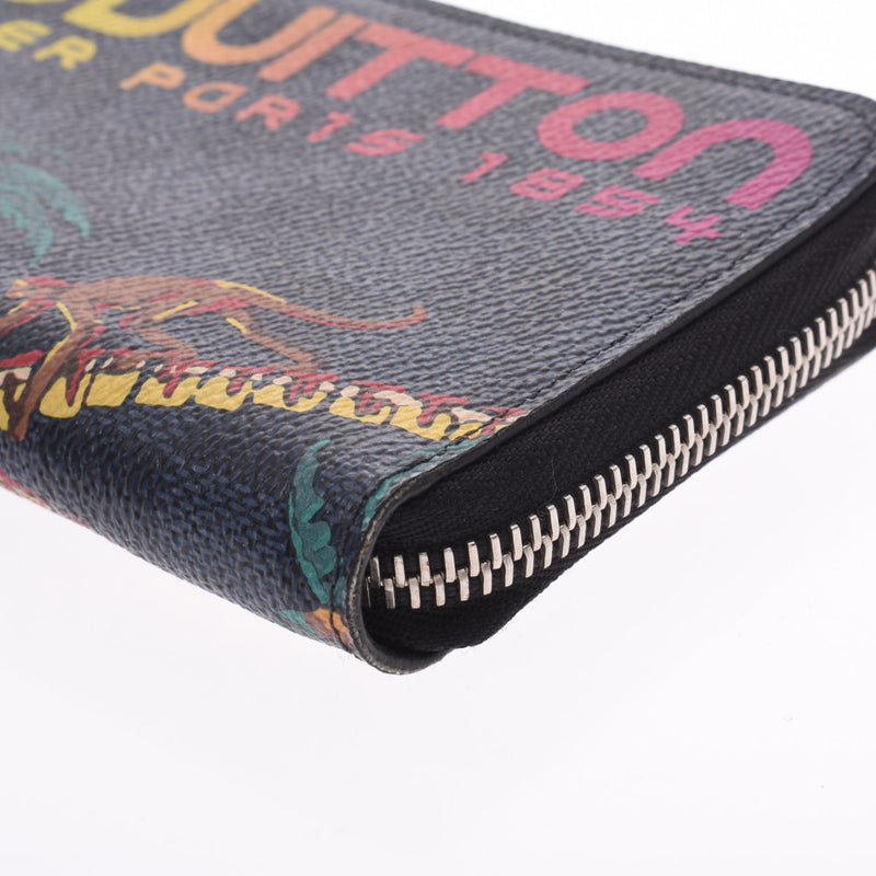 ルイヴィトンコバルト ジッピーヴェルティカル 14137 青/マルチカラー