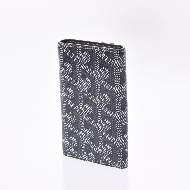 ゴヤールヘリンボーン 4連キーケース グレー シルバー金具 ユニ