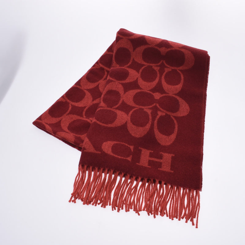 コーチシグネチャー 赤 ユニセックス マフラー F76384 COACH – 銀蔵