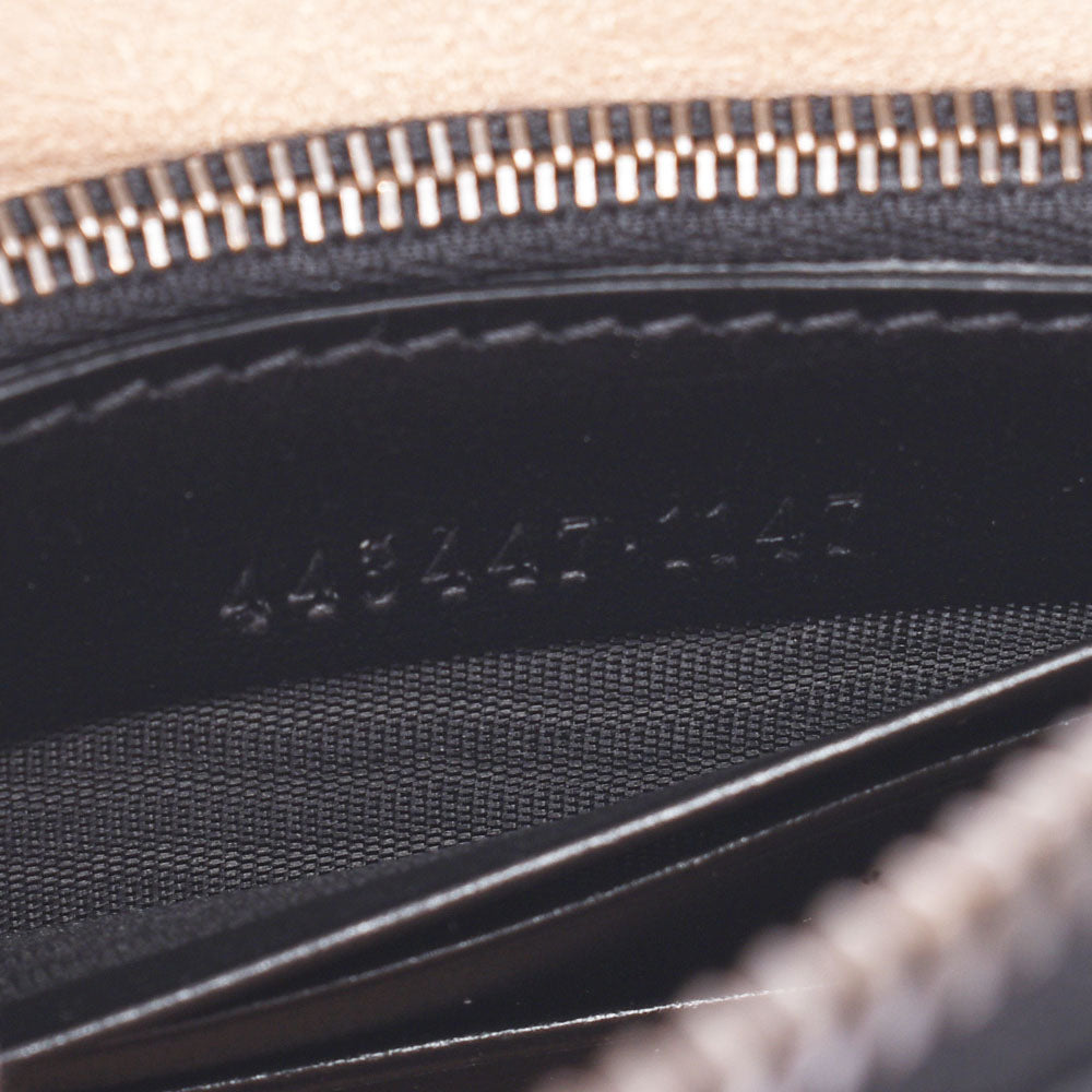 グッチGGマーモント チェーンウォレット 黒 ゴールド金具 レディース