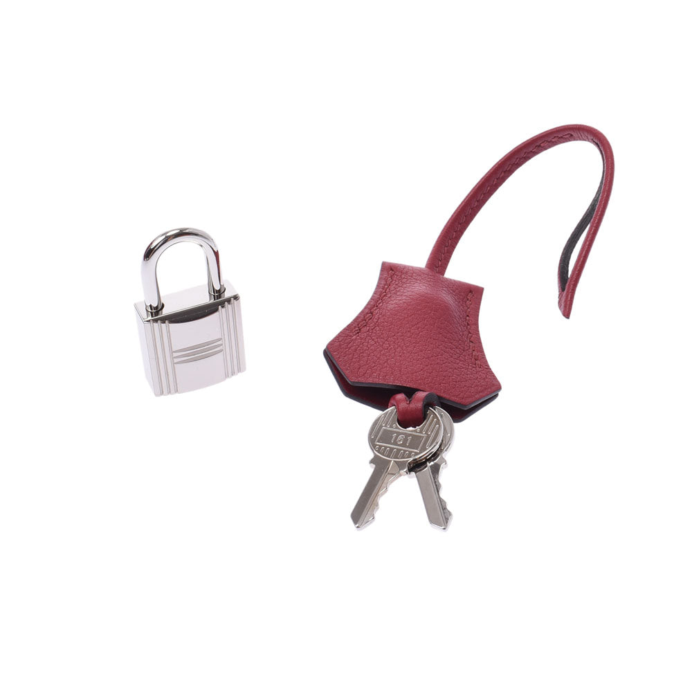 エルメスツールボックス 20 2WAYバッグ ボルドー系 シルバー金具 X刻印