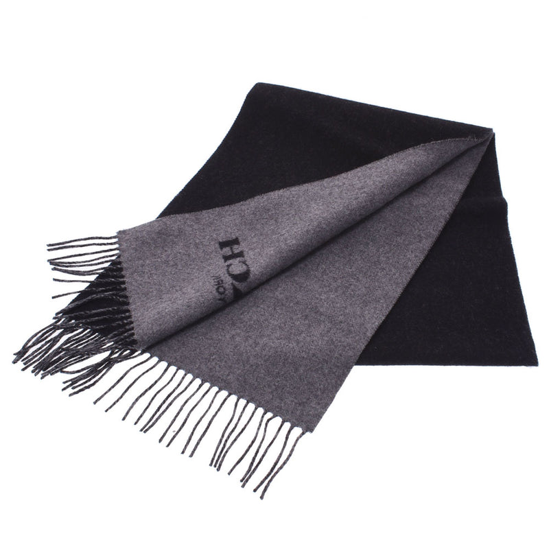 コーチアウトレット 黒/グレー ユニセックス マフラー 76053 COACH