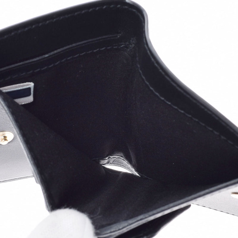 ジミーチュウミニ財布 ミャー 黒 レディース カーフ 二つ折り財布