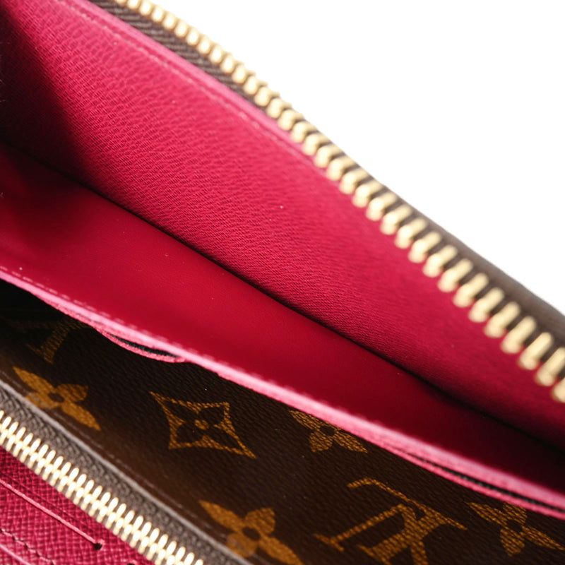 ルイヴィトンポルトフォイユクレマンス 14145 ブラウン/フューシャ