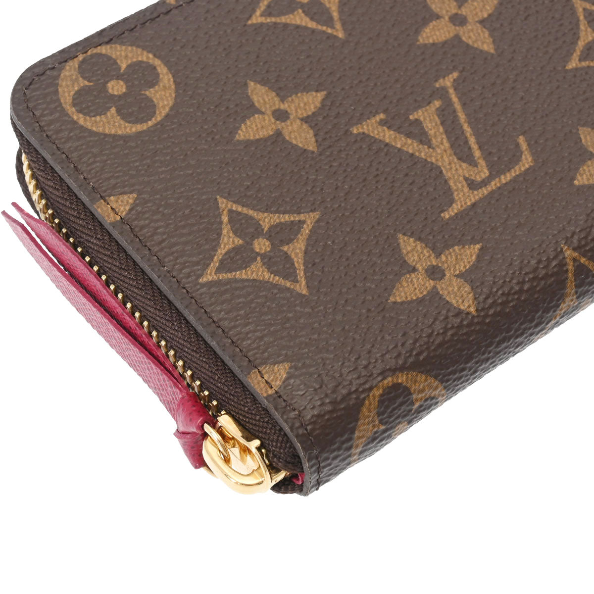 ルイヴィトンポルトフォイユクレマンス 14145 ブラウン/フューシャ