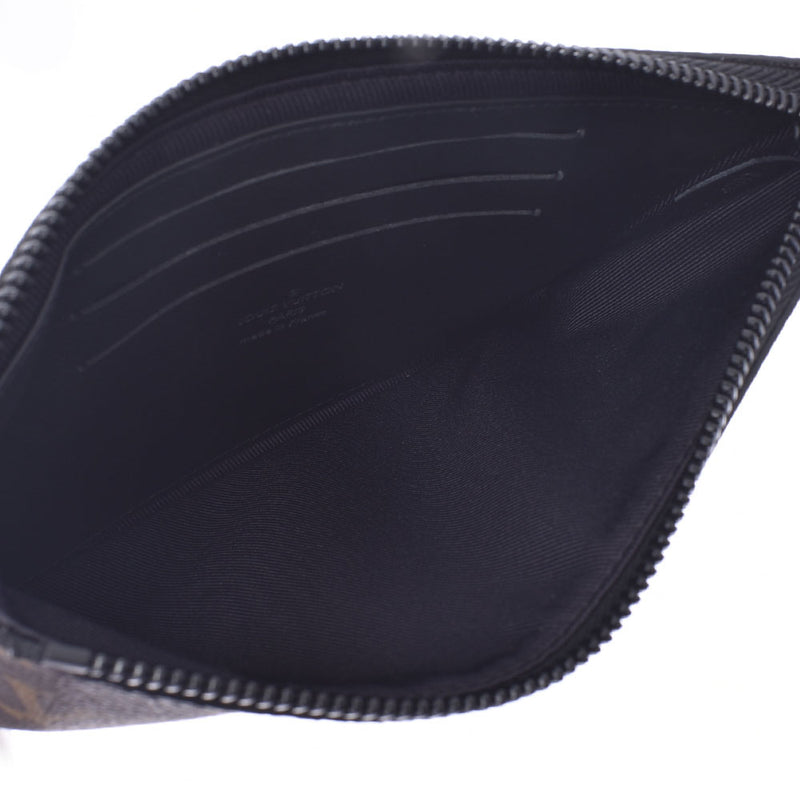 ルイヴィトンジップドポーチMM 14145 ブラウン ユニセックス