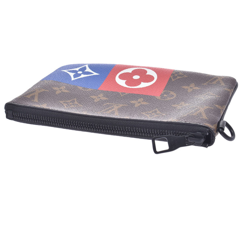 ルイヴィトンジップドポーチMM 14145 ブラウン ユニセックス