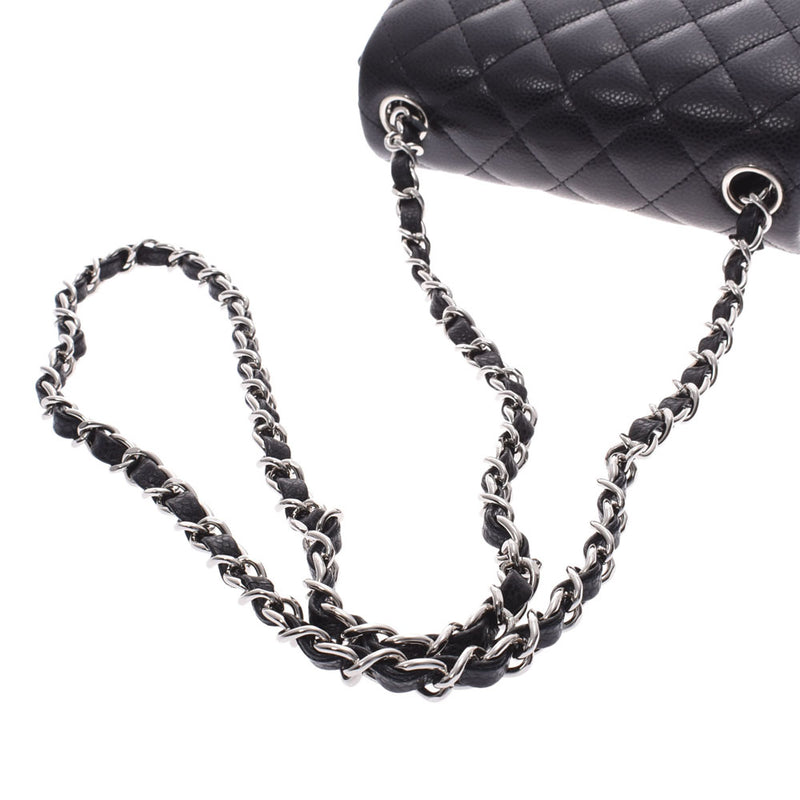 シャネルミニマトラッセ チェーンショルダーバッグ 黒×シルバー金具