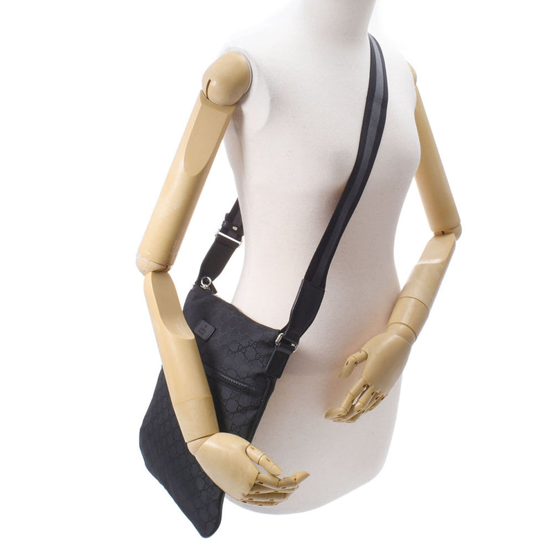 グッチGGロゴ アウトレット 黒 ユニセックス ショルダーバッグ 449185