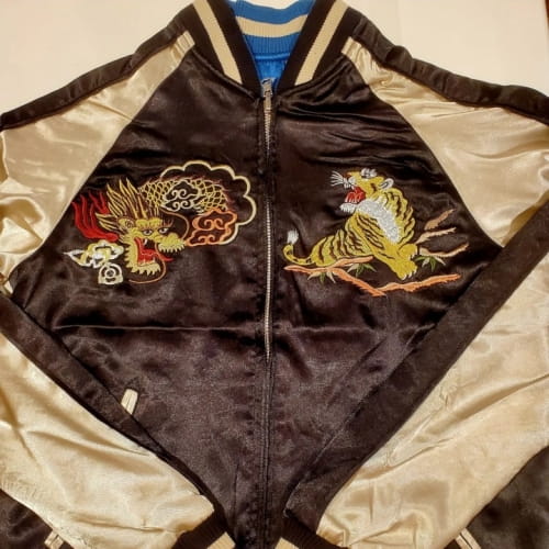 虎横須賀柄刺繍リバーシブルスカジャン | 神奈川みやげっと - 神奈川の