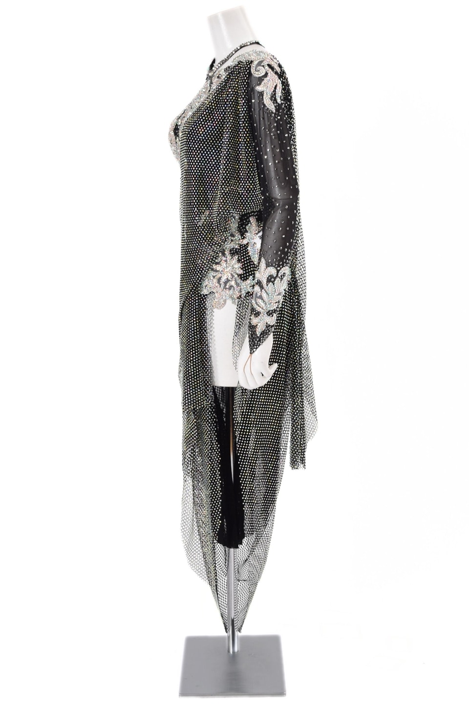 ラテンドレス WL0138D ブラック/クリスタル L 社交ダンス タカダンス