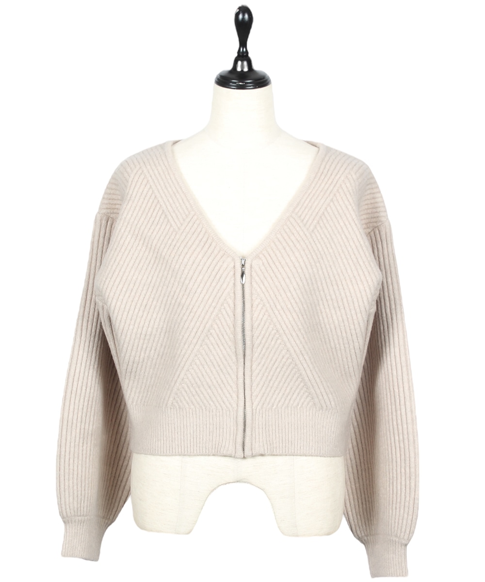 SALE】Vネック前ジップアップニットカーディガン - 12Twelve Agenda