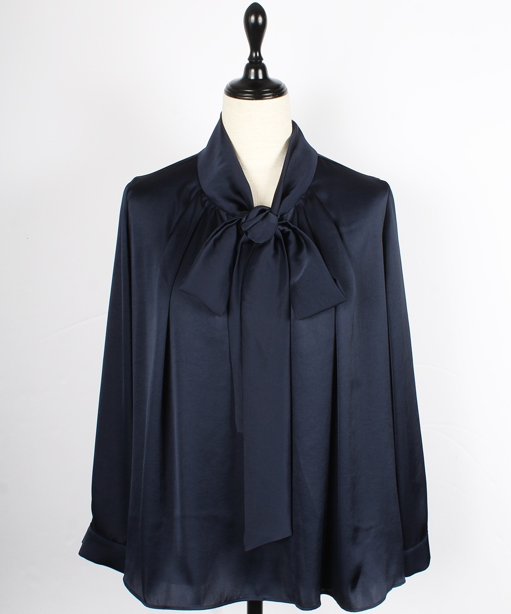ヴィンテージサテンマルチウェイボウタイブラウス - 12Twelve Agenda