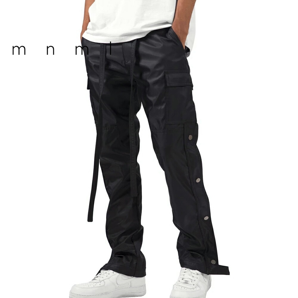 mnml ミニマル SNAP ZIPPER CARGO PANTS BLACK スナップボタン ジップ