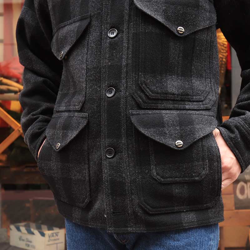 WORKERS/ワーカーズ Cruiser Jacket WoolMelton Black×Greyの通販