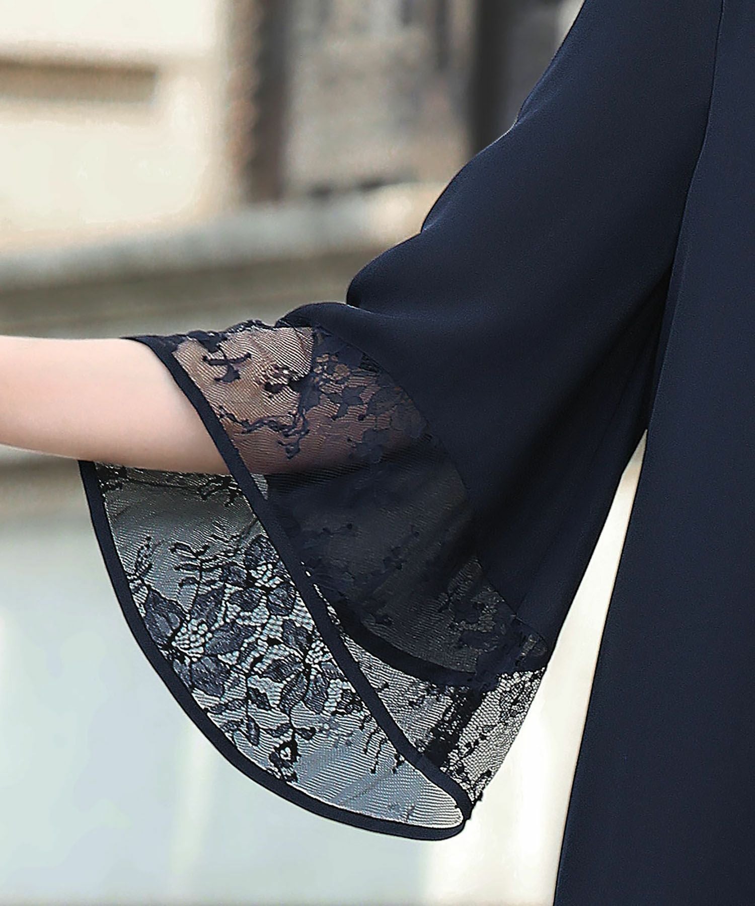 入学式・卒業式・七五三対応 | レースフレアスリーブワンピース